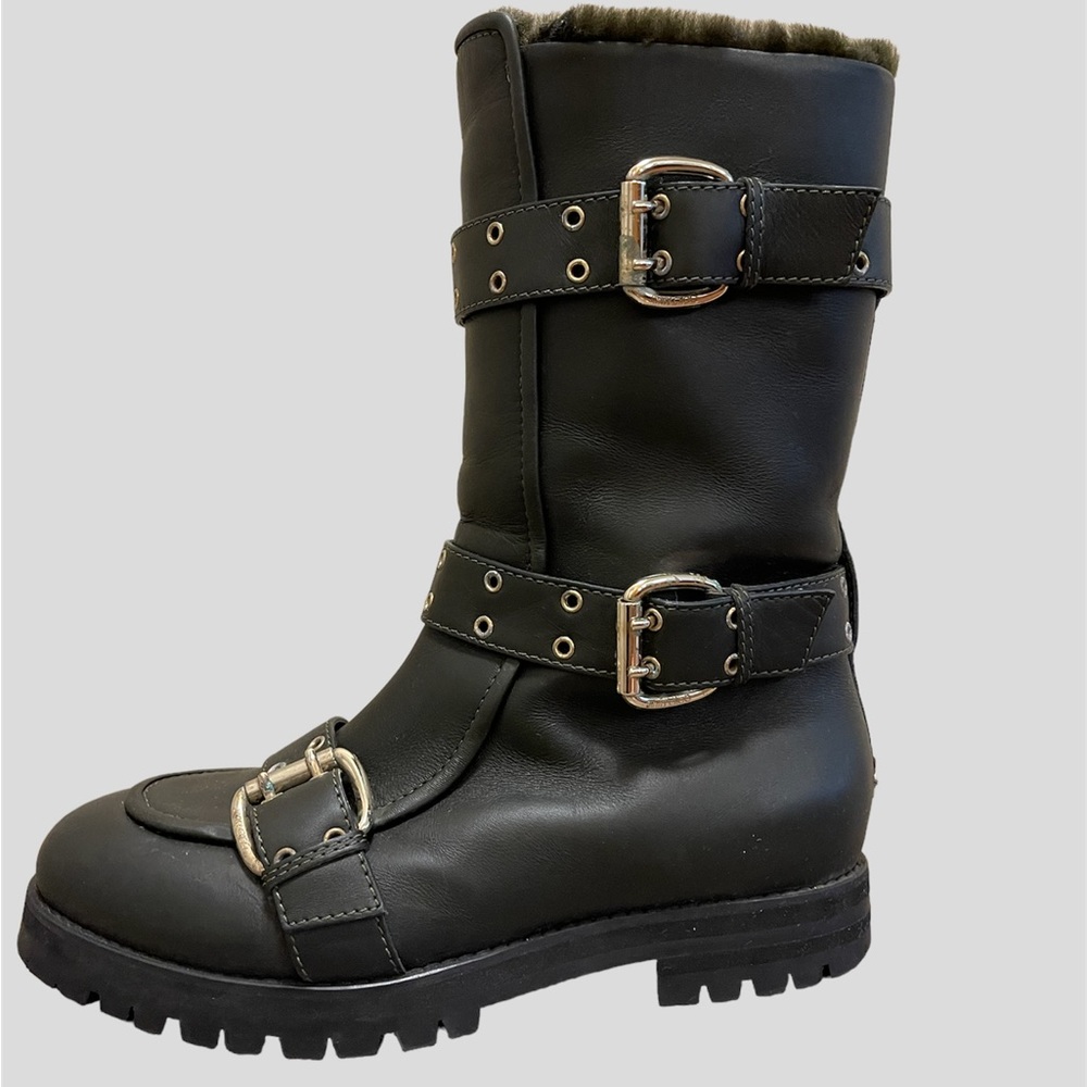 BWT Jimmy Choo Deryn Shearling
Leather Black Boots Size 6.5